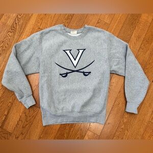 Gray Crewneck with UVA Virginia Logo
